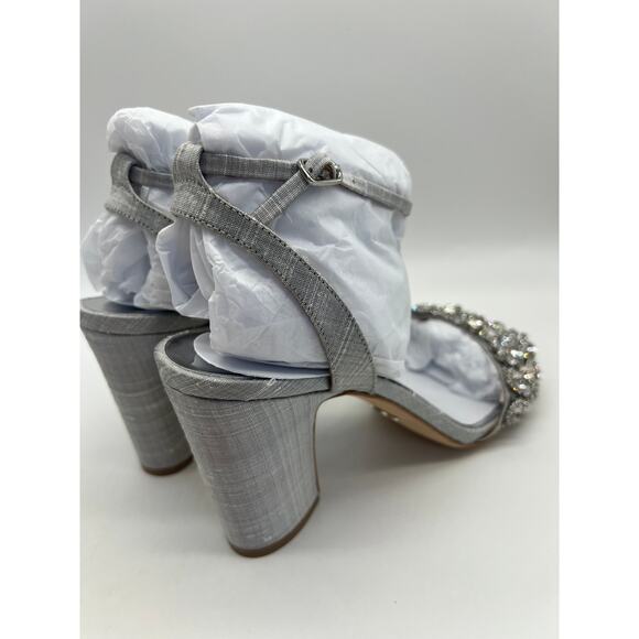 Badgley Mischka Women's Jill Chrystal Embellished Block Heel MP5331 Size 9.5 NIB - Picture 7 of 12